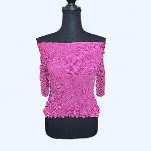 Vintage Y2K Purple Popcorn Top Off Shoulder One Size